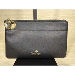 Juicy Couture -Women's Black Zip Top - Clutch Bag- 8.5" x 5"